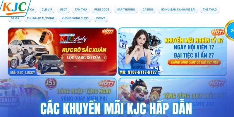 Các khuyến mãi KJC hấp dẫn