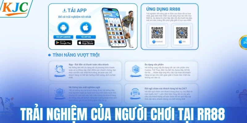 Trải nghiệm của người chơi tại RR88